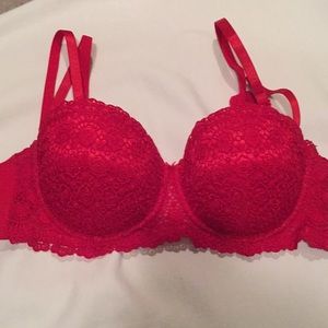 Frederick’s Sexy Red Lace Push-up